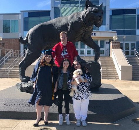 family at graduation