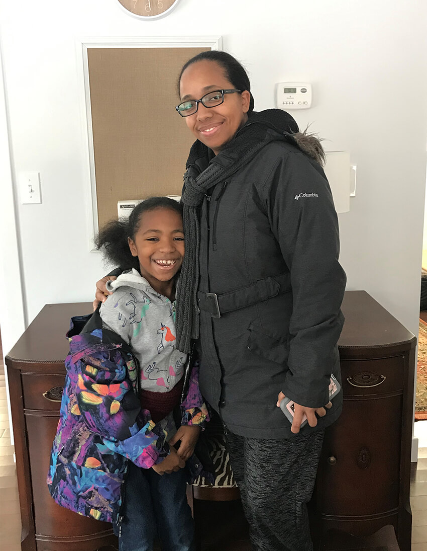 Jackie and Jasmine together at Family Promise